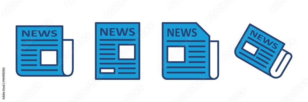 Newspaper icon vector. news paper vector sign