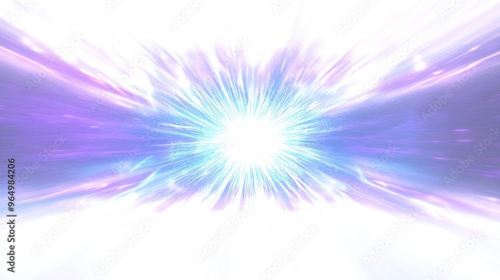 Ethereal Burst of Light with Purple and Blue Hues in Digital Abstract Art Ethereal Burst of Light with Purple and Blue Hues in Digital Abstract Art