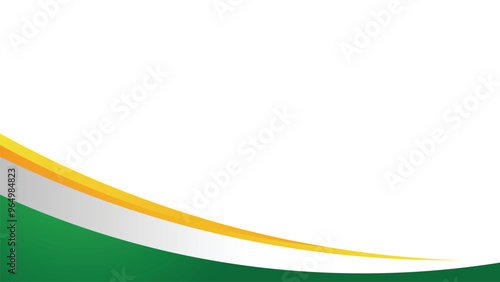 Abstract green yellow line wave background