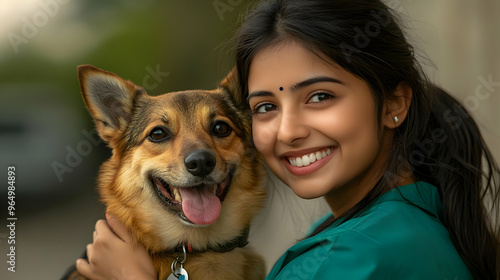 A smiling young woman poses...
