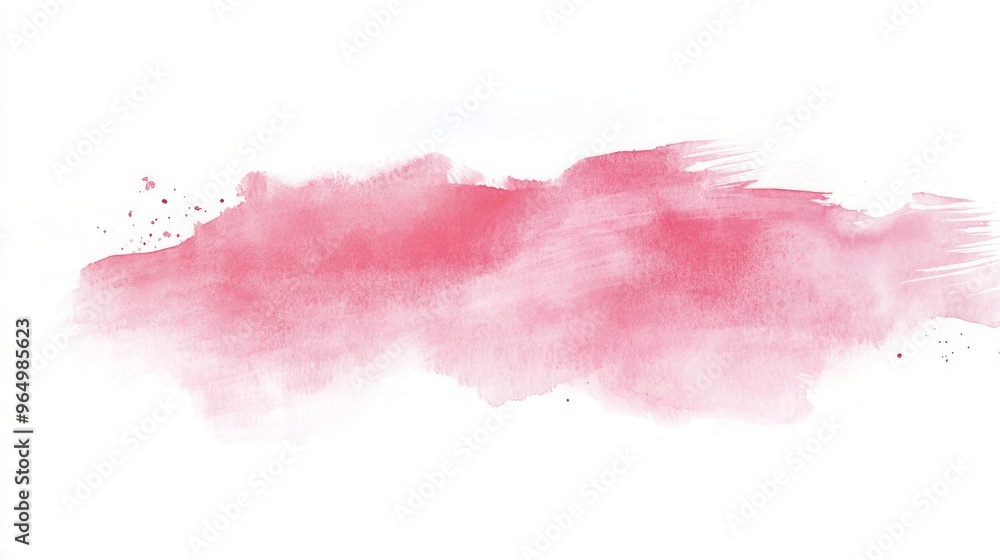 Elegant Pink Watercolor Splash on White Background Elegant Pink Watercolor Splash on White Background