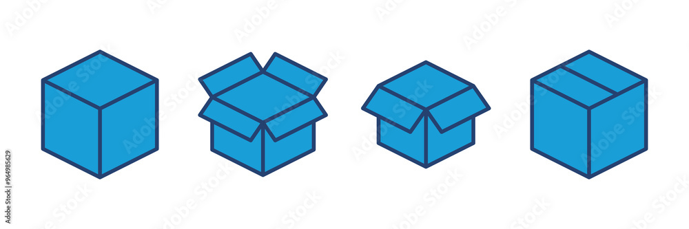 Box icon vector. box vector icon, package, parcel Box icon vector. box vector icon, package, parcel