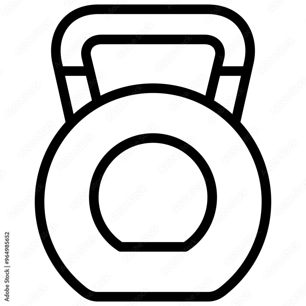 kettlebell icon illustration design with outline kettlebell icon illustration design with outline