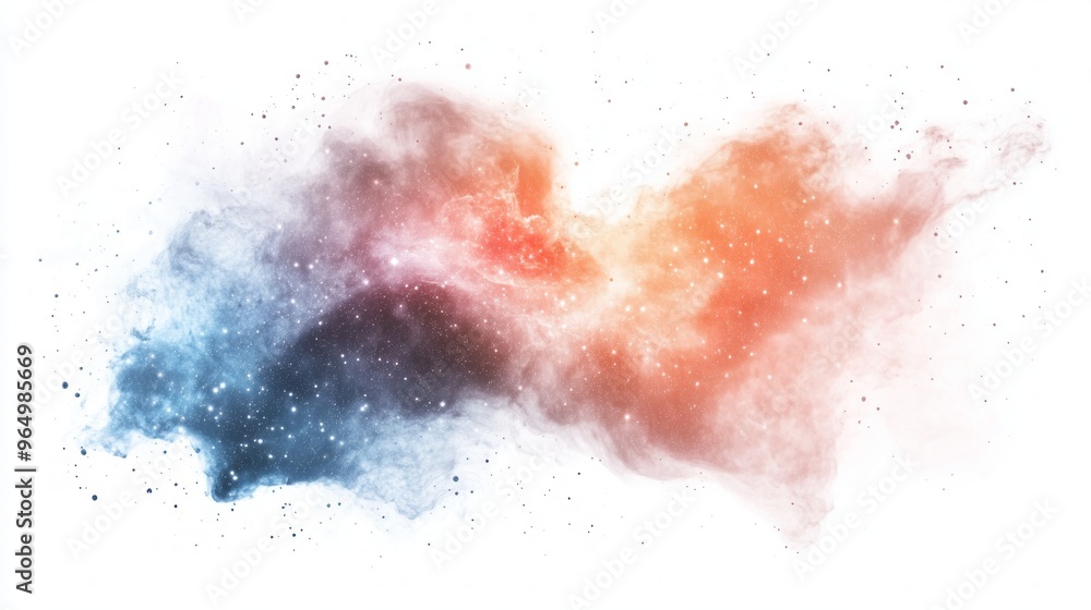 Cosmic Nebula: Vibrant Mix of Blue, Red, and White Starlit Clouds in a Celestial Landscape Cosmic Nebula: Vibrant Mix of Blue, Red, and White Starlit Clouds in a Celestial Landscape