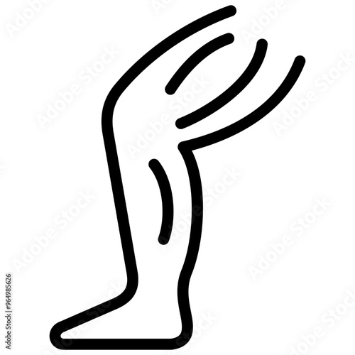 leg icon illustration design with outline