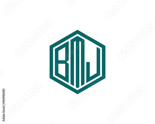 BMJ logo design vector template. BMJ