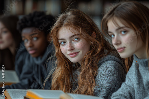 Teens joining a book club discussion, sharing their thoughts on the latest read. Concept of literary engagement and intellectual discussion.