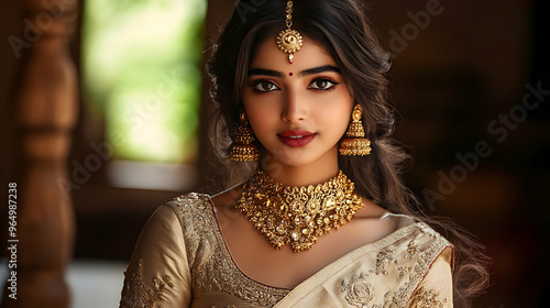 A young woman in traditiona...