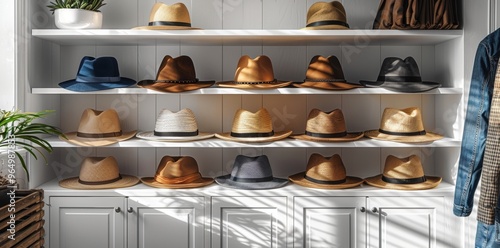 Wallpaper Mural Neat and minimalist wardrobe essentials displayed on a white surface, illustrating simplicity and refined taste. Elegant fashion concept Torontodigital.ca