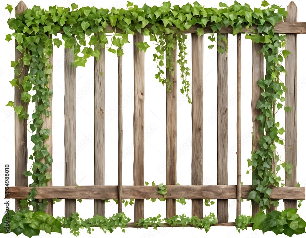 Green ivy plants on garden isolated with white background Green ivy plants on garden isolated with white background