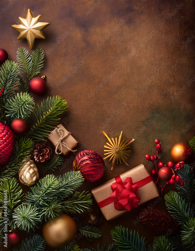 christmas background with christmas tree and decorations christmas background with christmas tree and decorations