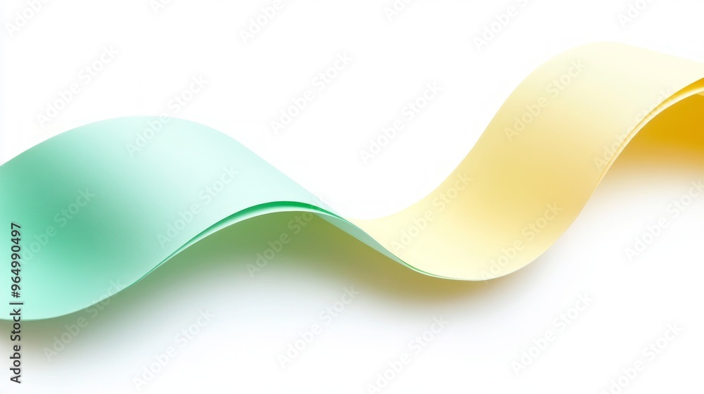 Colorful Wave Pattern with Soft Pastel Yellow and Green Tones Colorful Wave Pattern with Soft Pastel Yellow and Green Tones