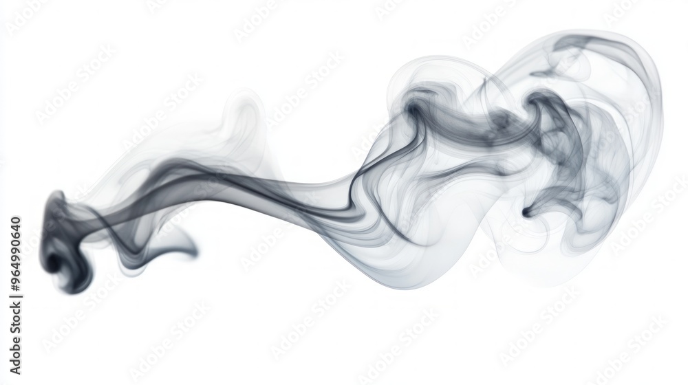 Elegant Fluidity: Monochrome Smoke Art in Motion Elegant Fluidity: Monochrome Smoke Art in Motion