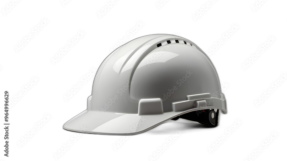 A compact white hard hat with a minimalist design A compact white hard hat with a minimalist design