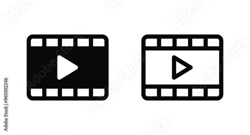 play video icon vector. Movie symbol icon vector