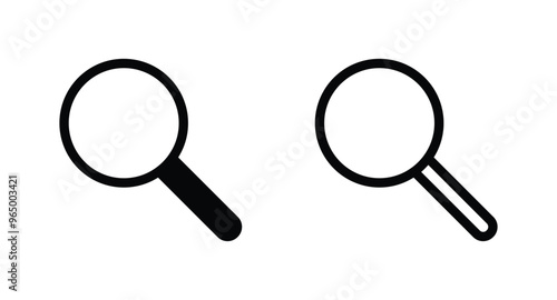 search icon vector. Magnifying glass icon