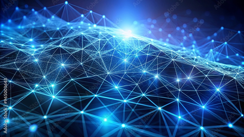 Obraz premium Futuristic wireframe background with plexus effect design