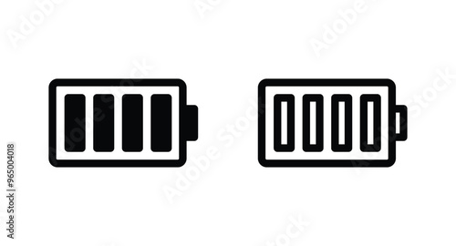 Battery icon vector. Battery symbol icon