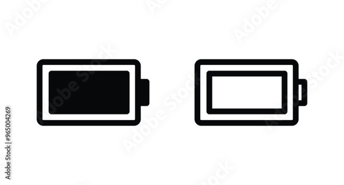 Battery icon vector. Battery symbol icon