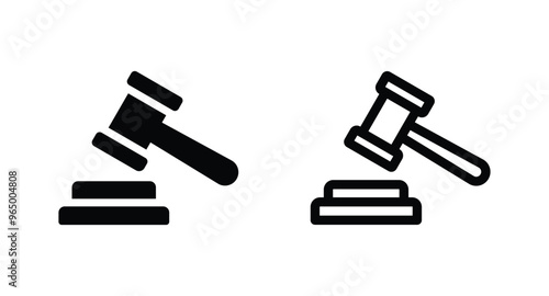 gavel icon vector. judge gavel symbol icon