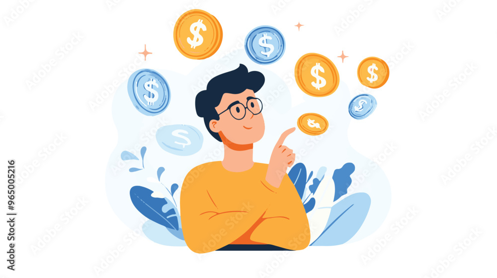 Money question, where to invest, pay off debt or invest to earn profit, financial choice or alternative to make decision concept, businessman investor holding money coin thinking about investment. Money question, where to invest, pay off debt or invest to earn profit, financial choice or alternative to make decision concept, businessman investor holding money coin thinking about investment.