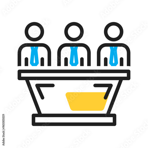 Vector multicolor icon for Jurors