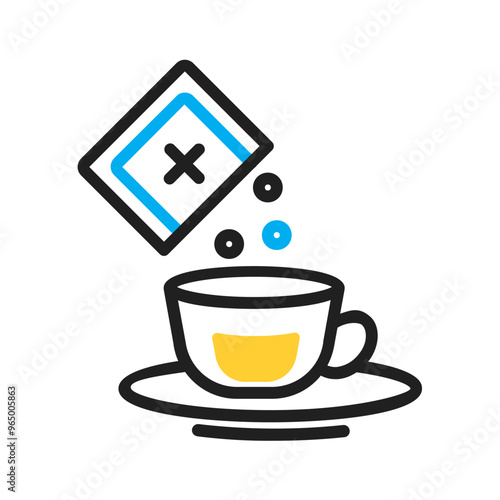 Vector multicolor icon for Medicated drink