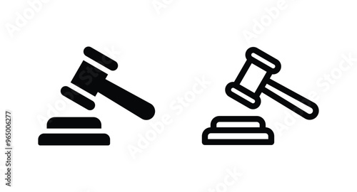 gavel icon vector. judge gavel symbol icon