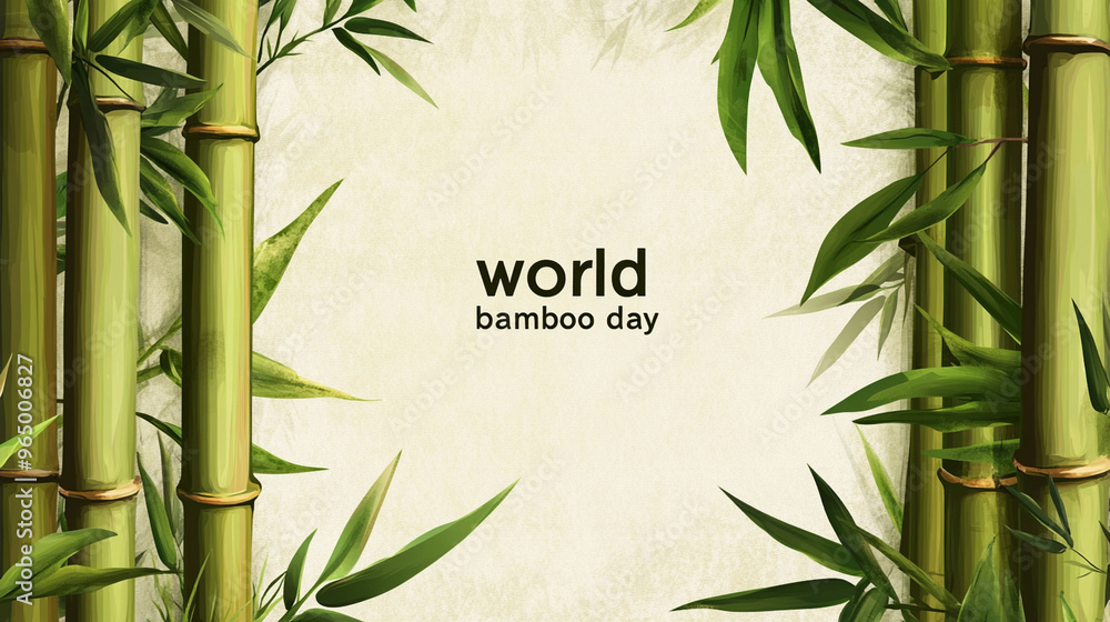 Naklejka premium World bamboo day