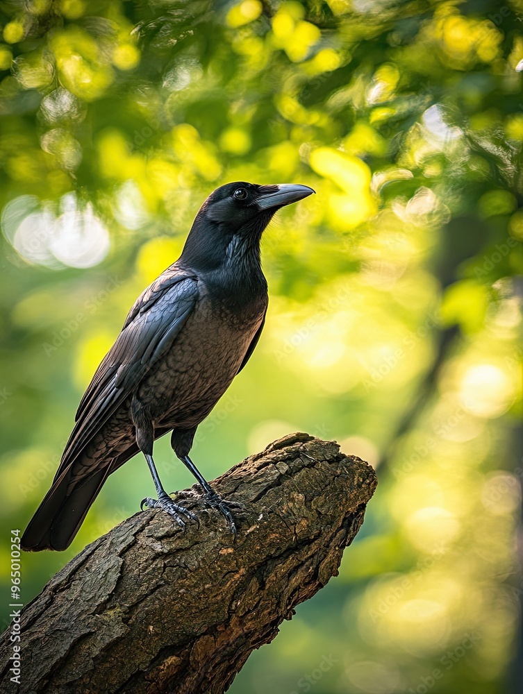 Obraz premium crow isolated on summer background