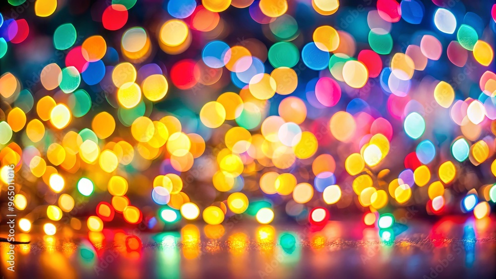 Blurred bokeh lights creating a colorful and festive background Blurred bokeh lights creating a colorful and festive background