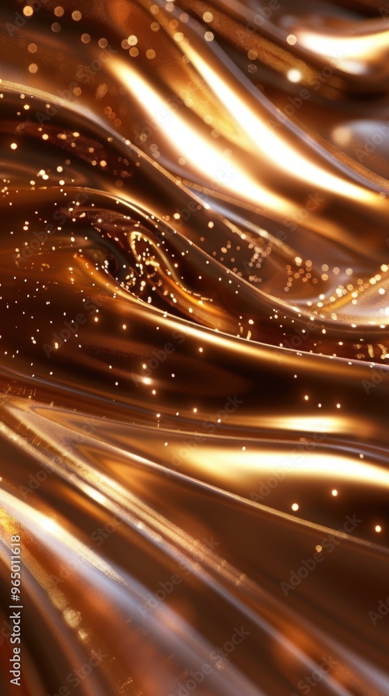 Obraz premium Shiny bronze waves