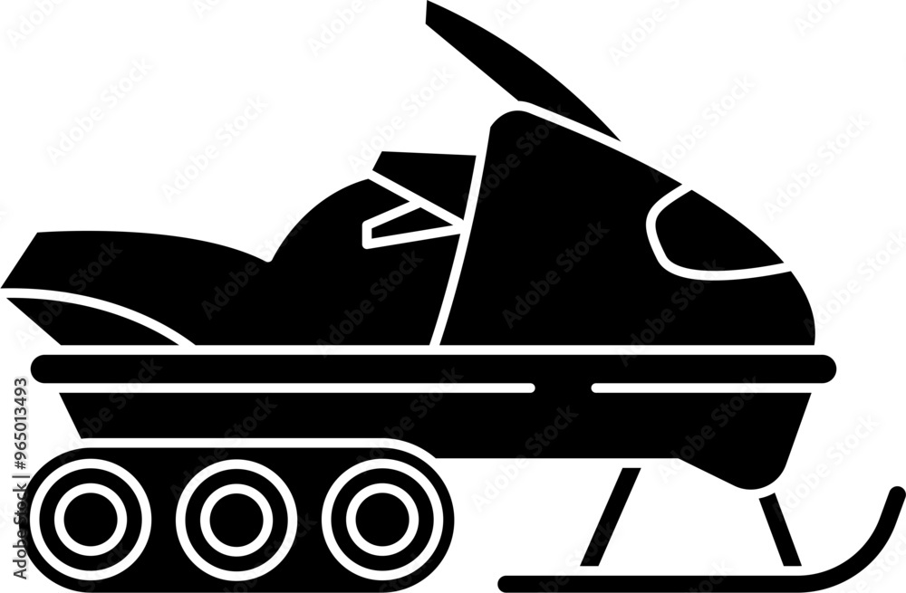 Snow mobile icon vector illustration Snow mobile icon vector illustration