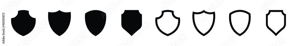 Shield vector icon concept designs set. Shield icon Shield vector icon concept designs set. Shield icon