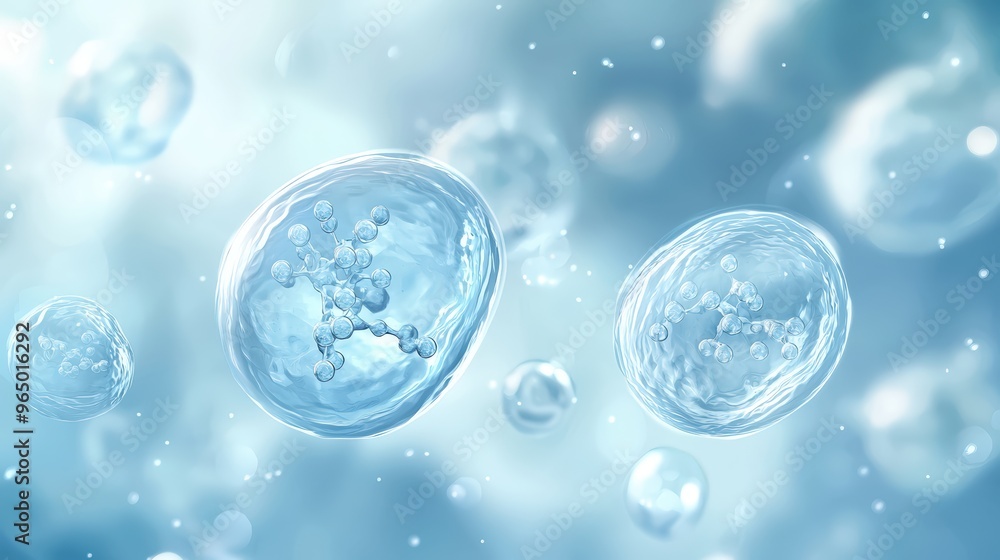 Blue cells in water Blue cells in water