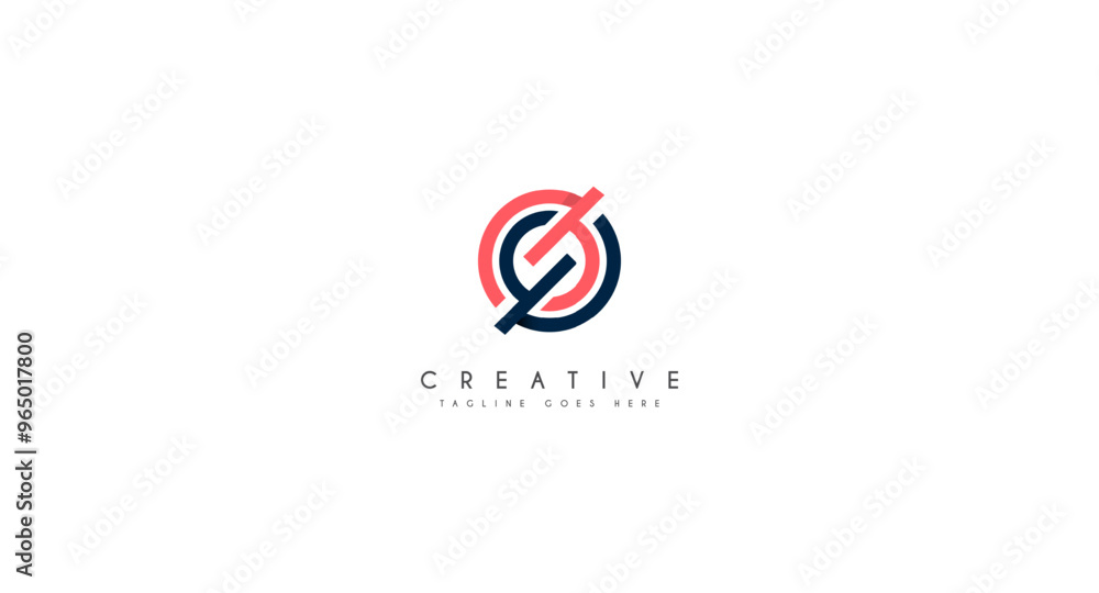 Initial Letter S rounded logo design vector illustration. Initial Letter S rounded logo design vector illustration.
