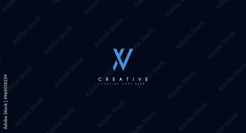 Alphabet letters Initials Monogram logo XV, VX, X and V Alphabet letters Initials Monogram logo XV, VX, X and V