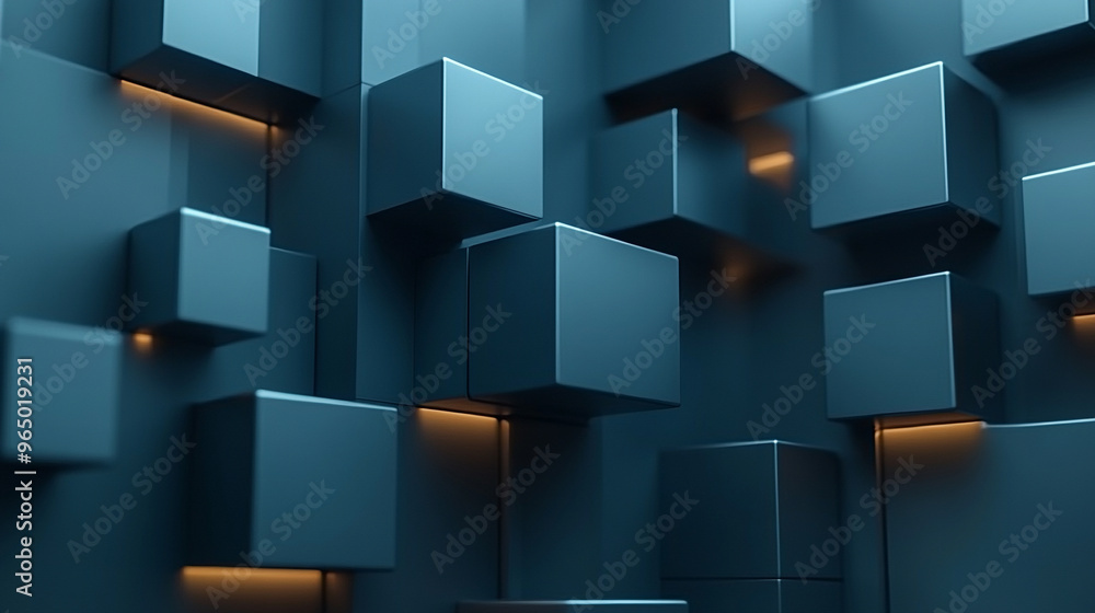 abstract composition featuring a geometric arrangement of metallic silver cubes, creating a reflective, futuristic wall. The cubes' precise alignment evokes a sense of order, technology, and minimalis abstract composition featuring a geometric arrangement of metallic silver cubes, creating a reflective, futuristic wall. The cubes' precise alignment evokes a sense of order, technology, and minimalis