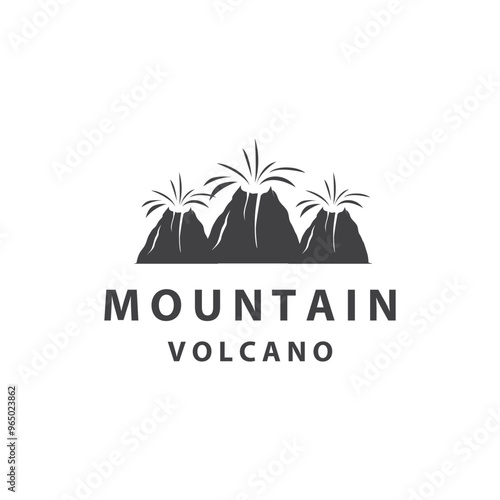 Wallpaper Mural Volcano logo design inspiration natural scenery volcano eruption mountain elegant premium Torontodigital.ca