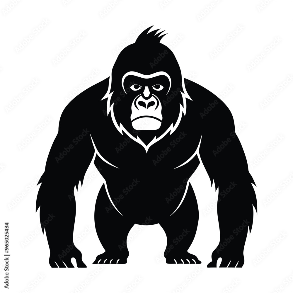 gorilla silhouette vector