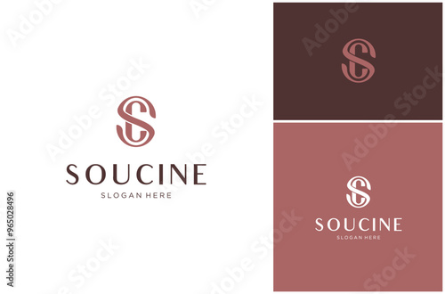 Letter SC CS Font Initial Monogram Luxury Elegant Minimalist Vector Logo Design Illustration