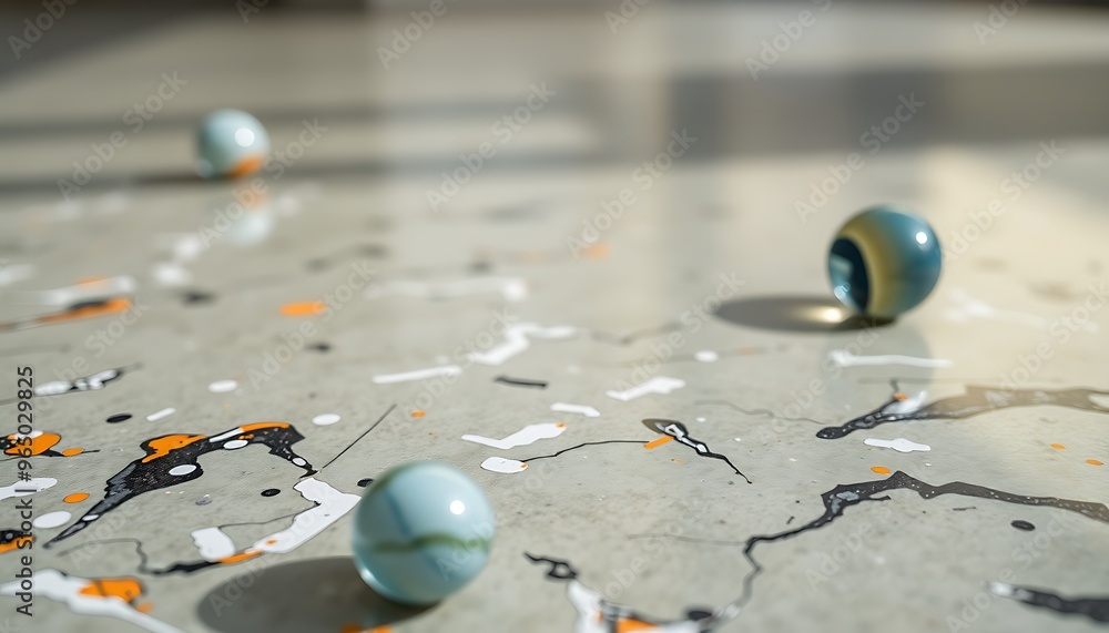 Marbles on the floor Marbles on the floor