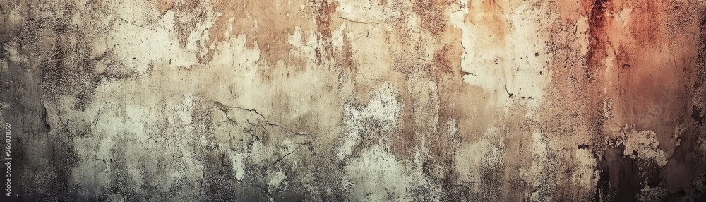 Obraz premium Grunge Wall Texture Background with Cracks and Flakes
