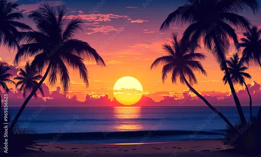 Tropical Sunset Paradise Tropical Sunset Paradise