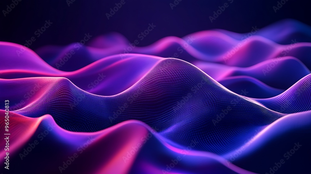 Fototapeta premium Abstract Purple and Blue Waves