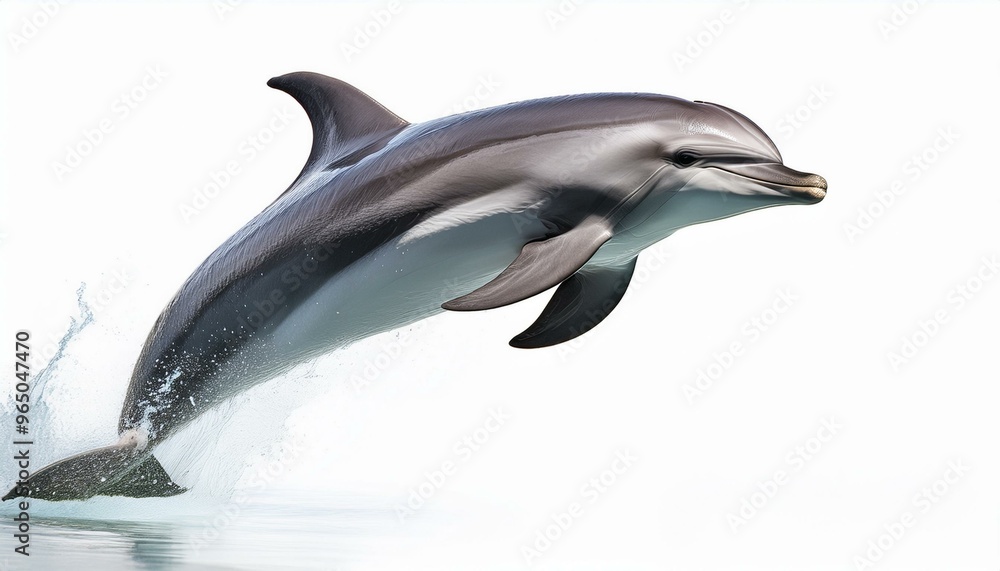 a dolphin jumping, isolated on a white background a dolphin jumping, isolated on a white background