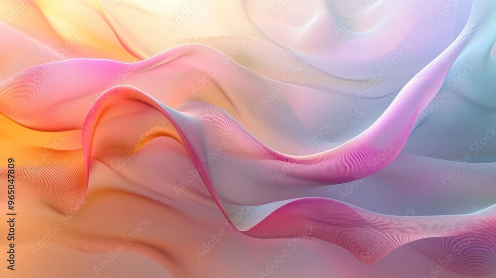 A vibrant abstract digital painting that blends soft, pastel colors into a dynamic and flowing form.