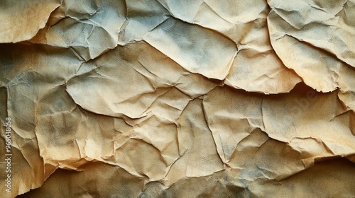 A close-up photograph of an aged, torn paper texture.