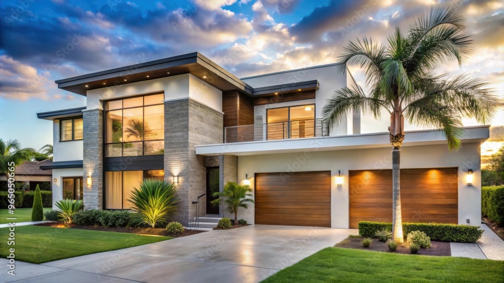 Luxurious modern home in a vibrant Florida neighborhood community, luxury, house, Miami, Florida, neighborhood, community Luxurious modern home in a vibrant Florida neighborhood community, luxury, house, Miami, Florida, neighborhood, community