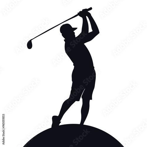 free vector golf player design

